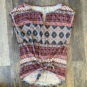 Luck brand size m printed top